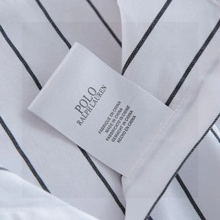 Ralph Lauren Shirt Fine Stripe Cotton Stand Collar Long Sleeve Shirt