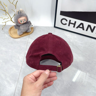 Ralph Lauren Hat Burgundy Tonal Pony Curved Brim Baseball Cap