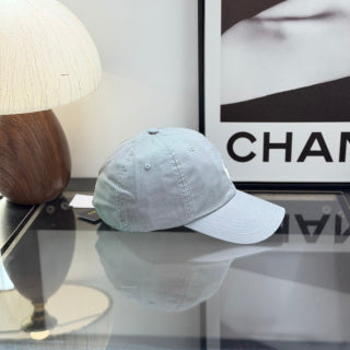 Ralph Lauren Hat Powder Blue Baseball Cap with White Pony Embroidery