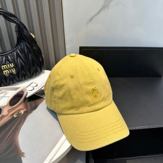 Ralph Lauren Hat Golden Yellow Tonal Pony Classic Cap