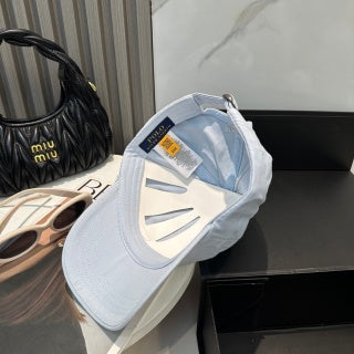 Ralph Lauren Hat Ice Blue Tonal Pony Curved Brim Cap
