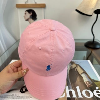 Ralph Lauren Hat Pink Blue Pony Classic Baseball Cap